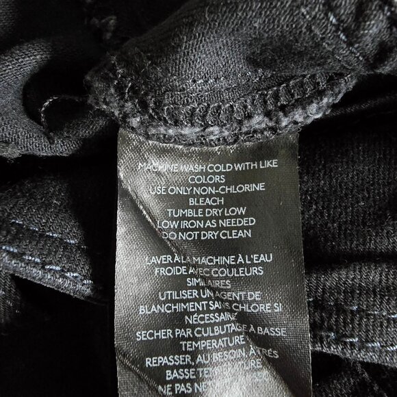 Free People Level Up Slit Slim Jeans Pitch Black Size 28 Inseam 32 NWOT - Picture 11 of 12